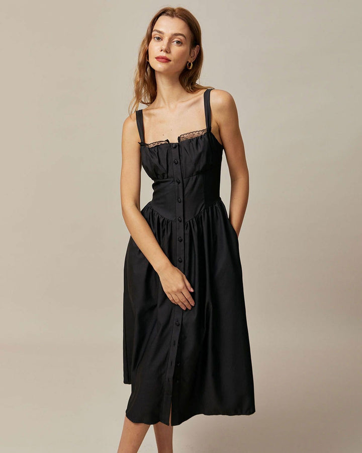 Abito Midi Donna Svasato Vestibilità Classica