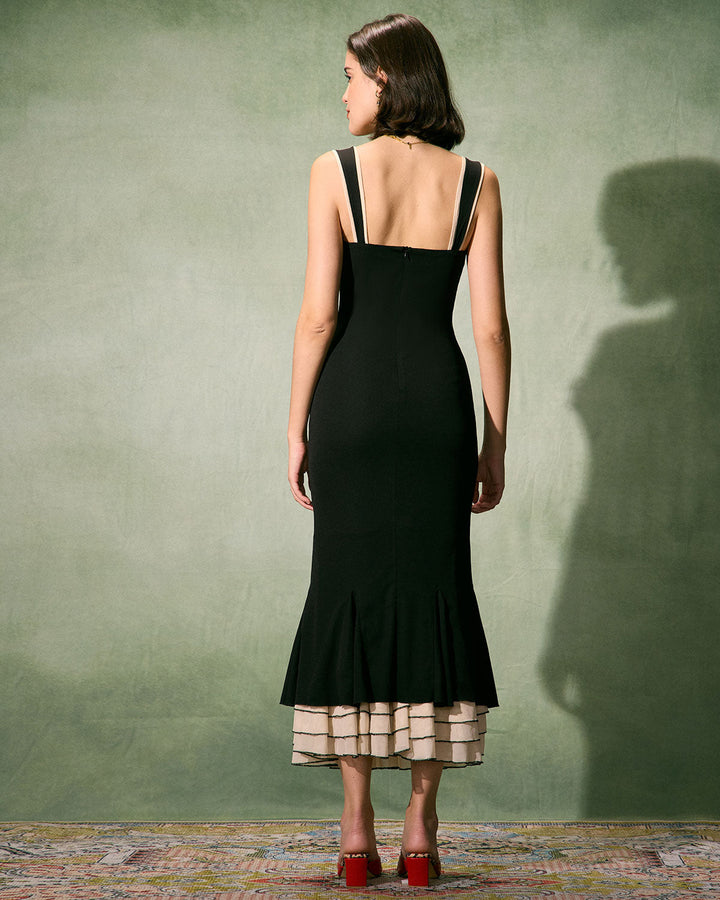 Abito Lungo Donna Scollo Cuore Elegante