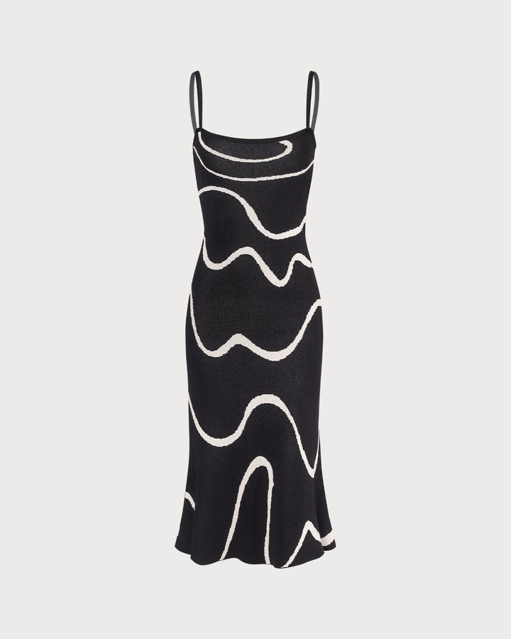 Abito Midi Donna in Maglia Orlo a Sirena