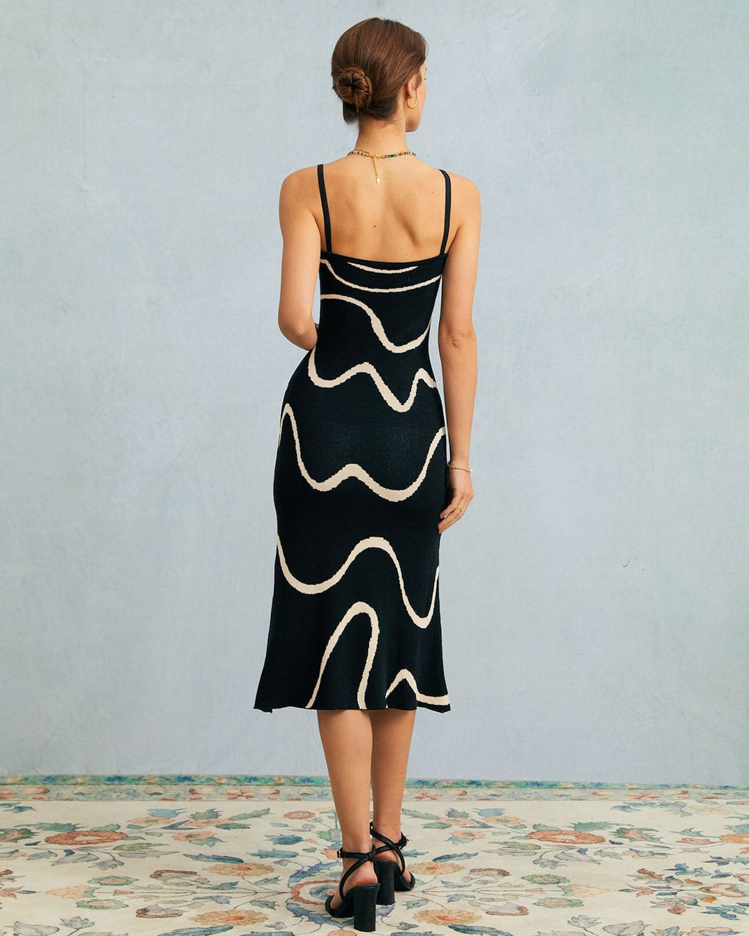 Abito Midi Donna in Maglia Orlo a Sirena