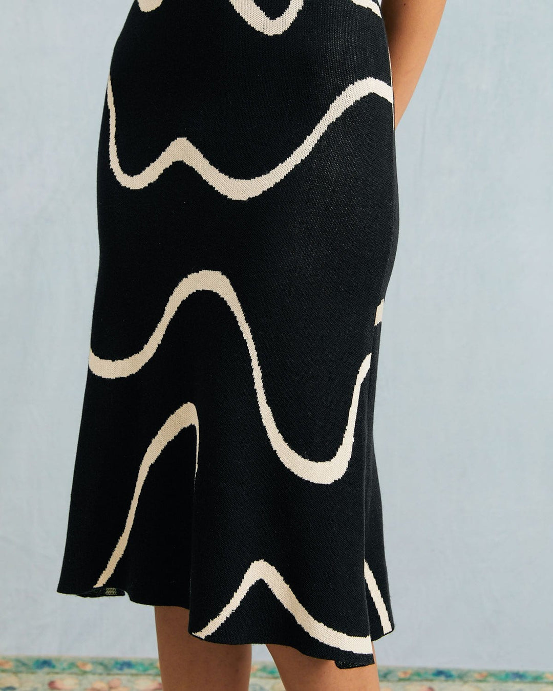 Abito Midi Donna in Maglia Orlo a Sirena