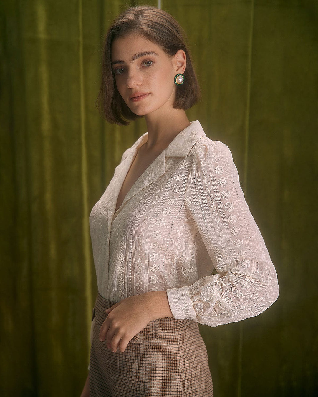Camicetta Donna Ricamata Stile Elegante