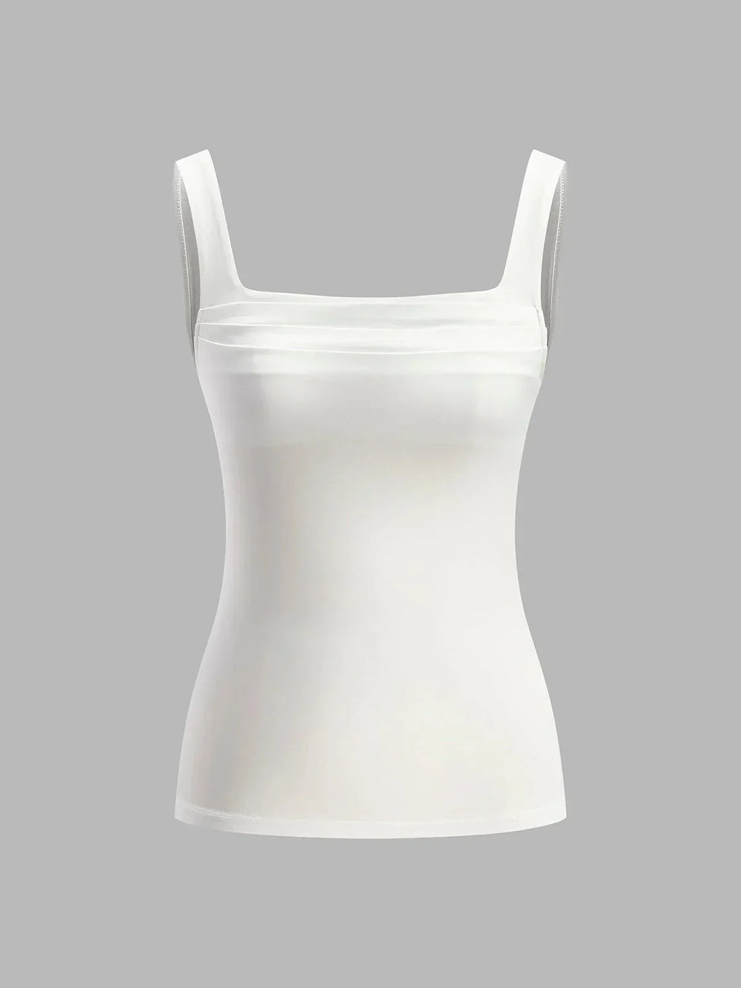 Top femme sans manches en coton léger, avec un fronçage au niveau de la taille pour une silhouette flatter.