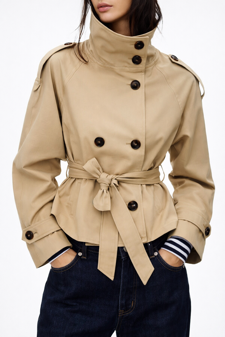 Trench Donna Doppiopetto Classico Vestibilità Regolare - Vesarelli