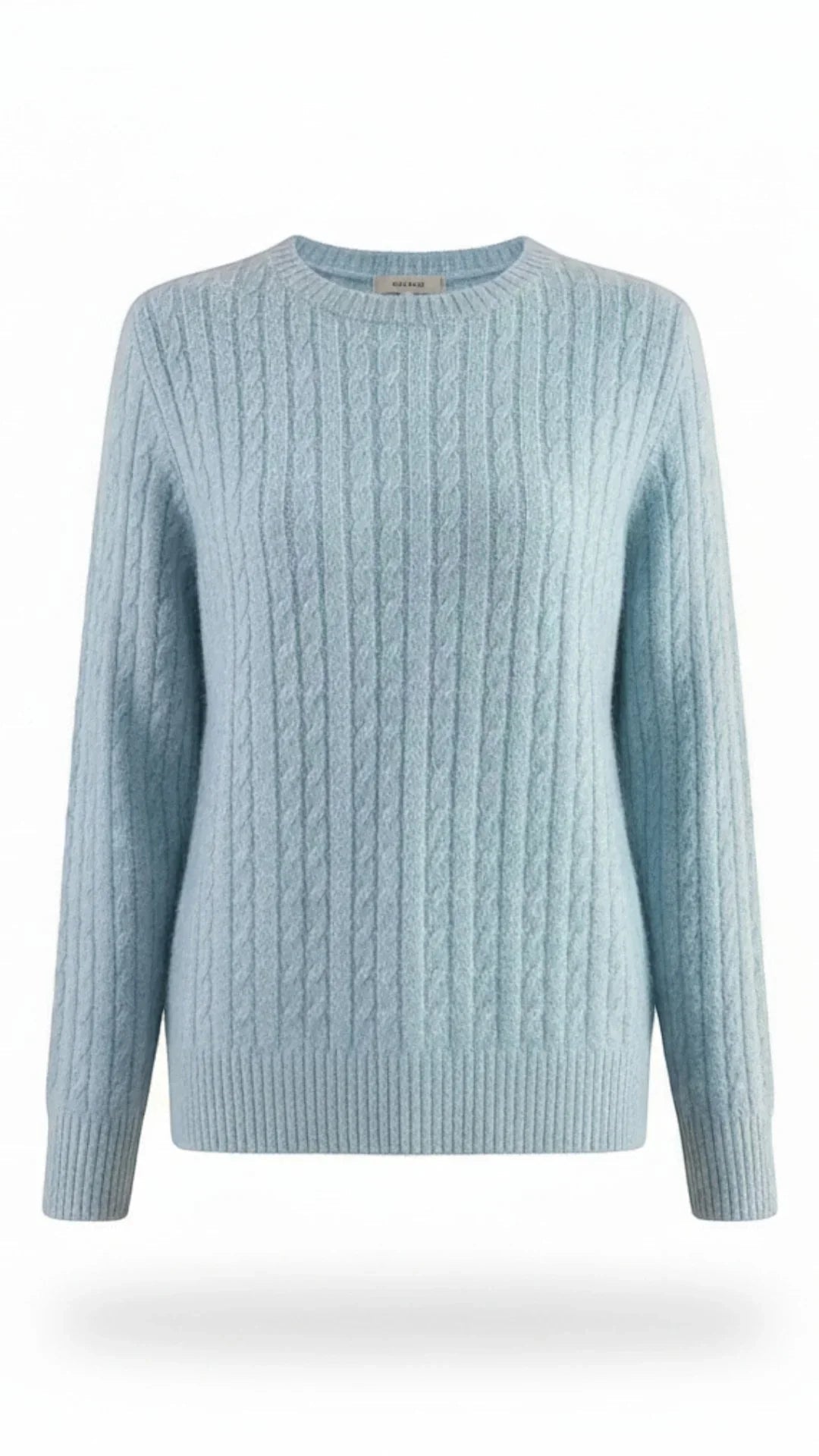 Maglione Uomo Lana Collo Giro Maniche Lunghe Trecce