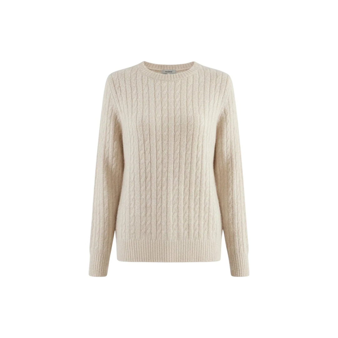 Maglione Uomo Lana Collo Giro Maniche Lunghe Trecce - Vesarelli