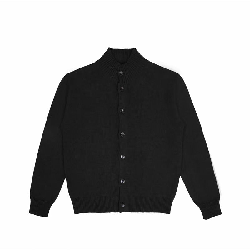 Maglione Uomo Maglia Estiva Collo a Scialle Slim Abbottonatura