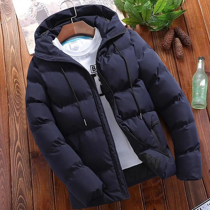 Giacca Trapuntata Uomo con Cappuccio Calda e Resistente Invernale