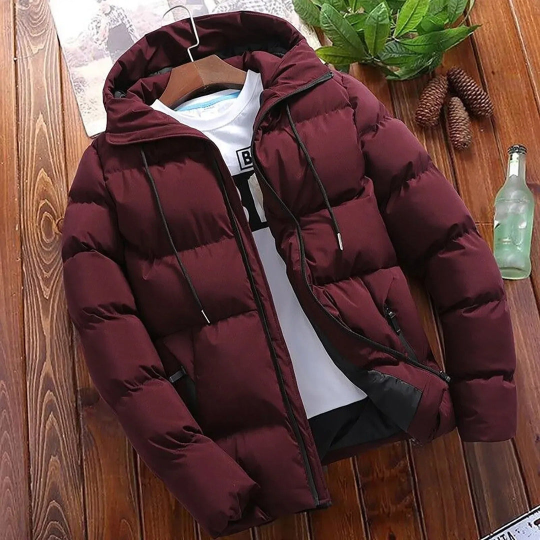 Giacca Trapuntata Uomo con Cappuccio Calda e Resistente Invernale