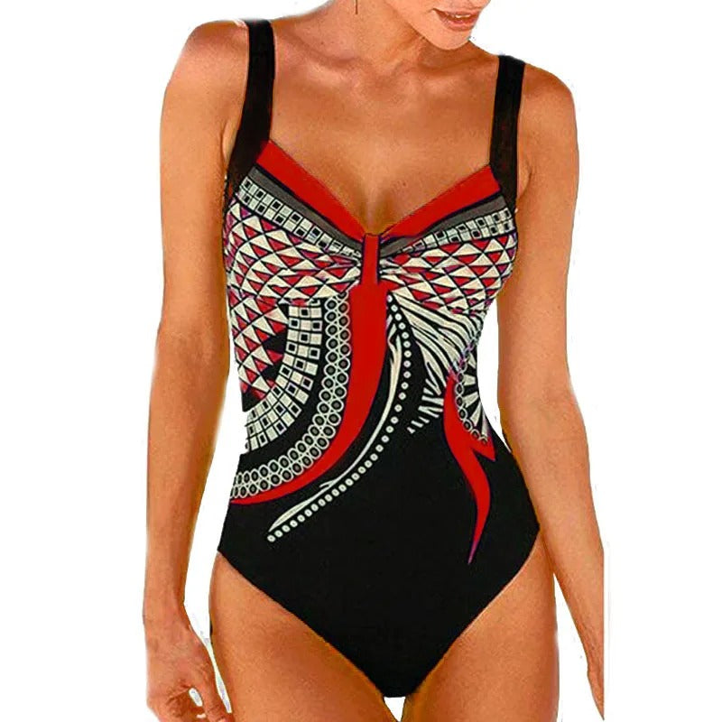 Costume da Bagno Donna Estivo Tessuto Stampato - Vesarelli