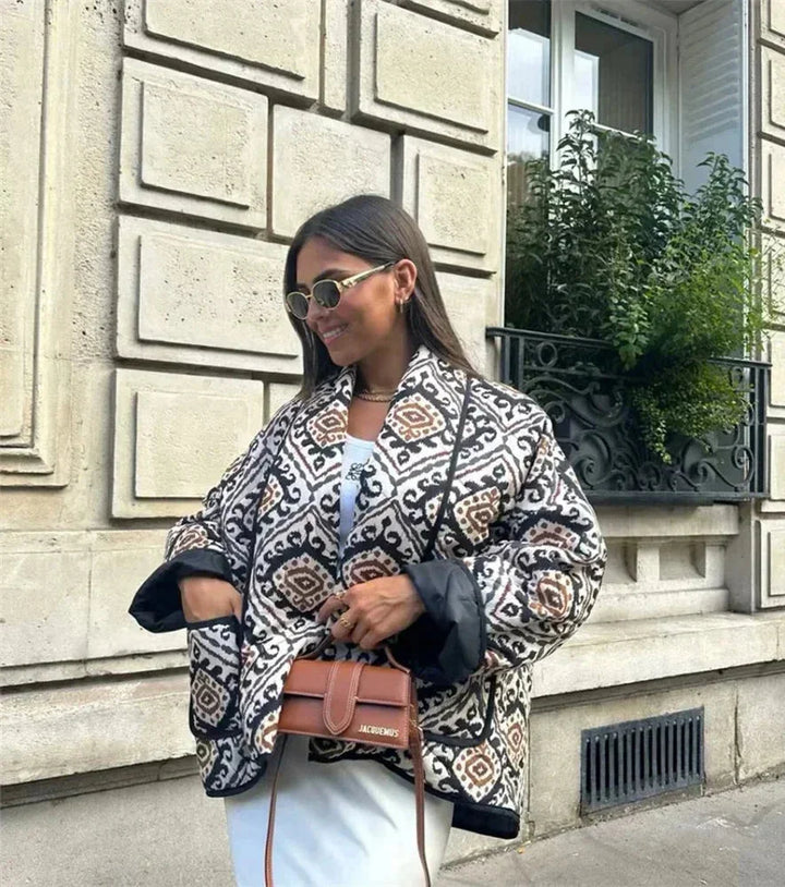 Giacca Imbottita Donna Maniche Larghe Vestibilità Comoda - Vesarelli