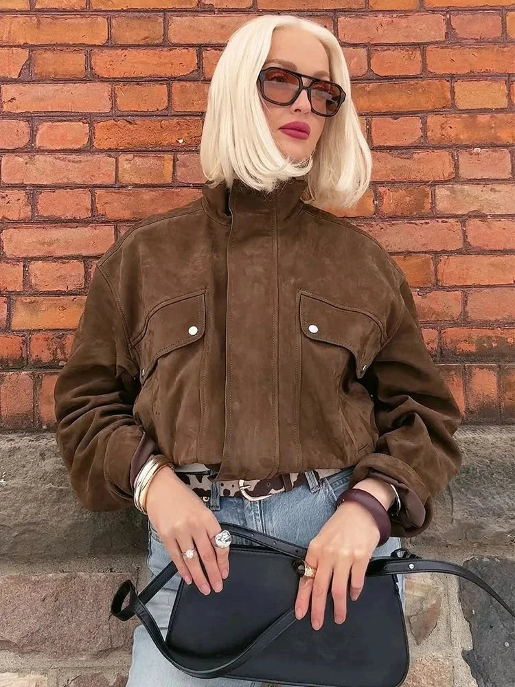 Giacca Donna Stile Motard Tasche Frontali - Vesarelli