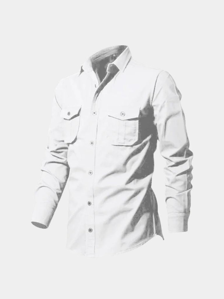 Camicia Uomo Vintage Manica Lunga Classica