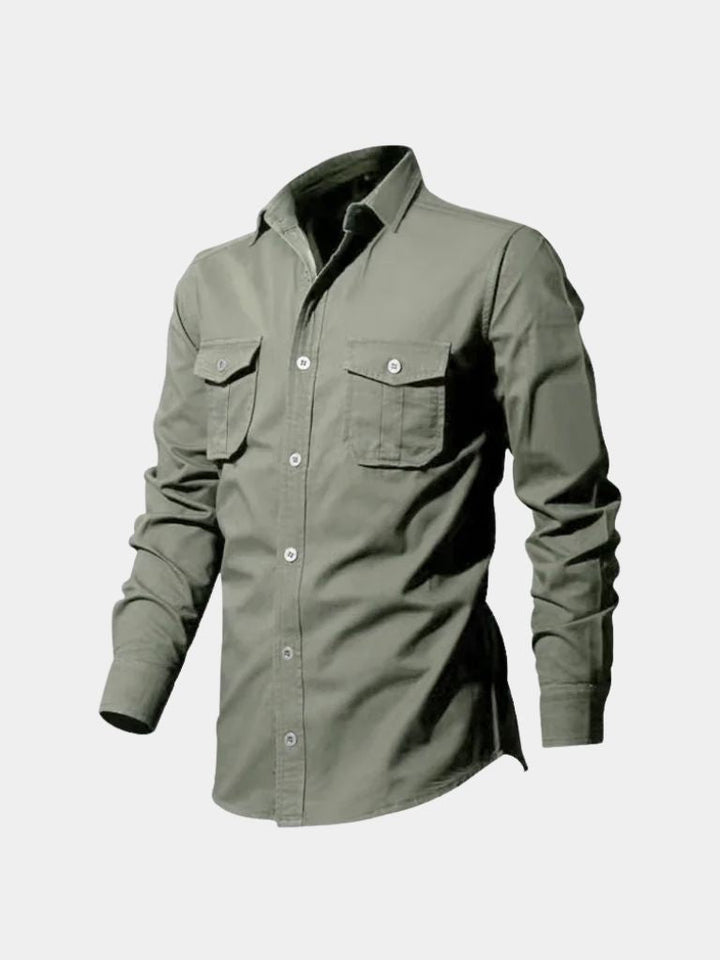 Camicia Uomo Vintage Manica Lunga Classica