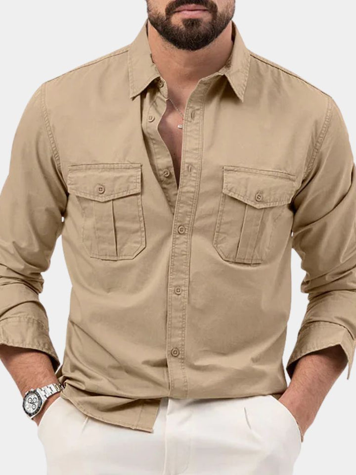 Camicia Uomo Vintage Manica Lunga Classica