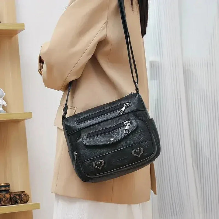 Borsa Tracolla Donna in Pelle Morbida Stile Vintage
