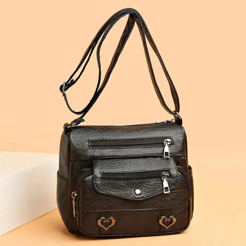 Borsa Tracolla Donna in Pelle Morbida Stile Vintage