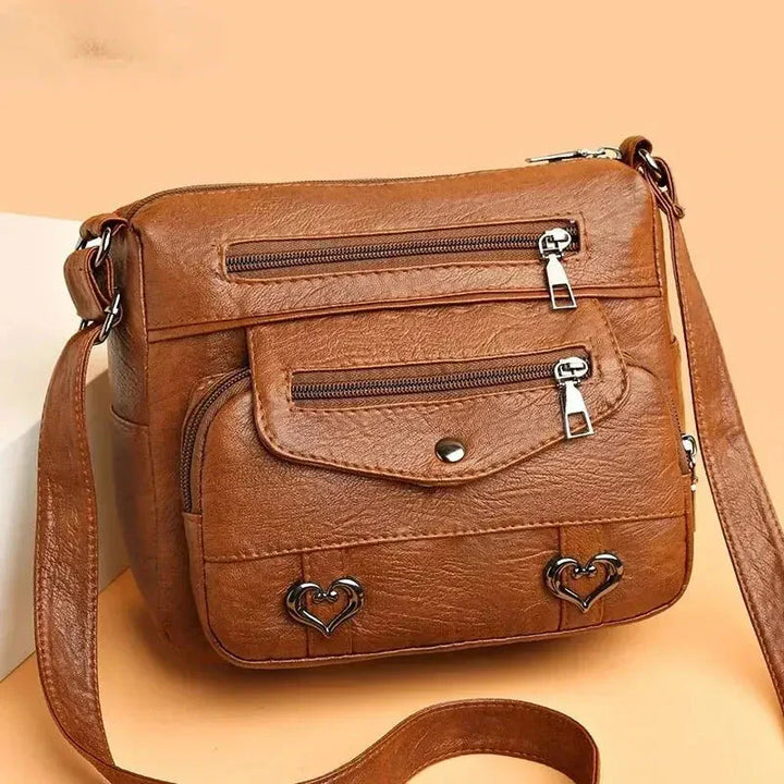 Borsa Tracolla Donna in Pelle Morbida Stile Vintage - Vesarelli