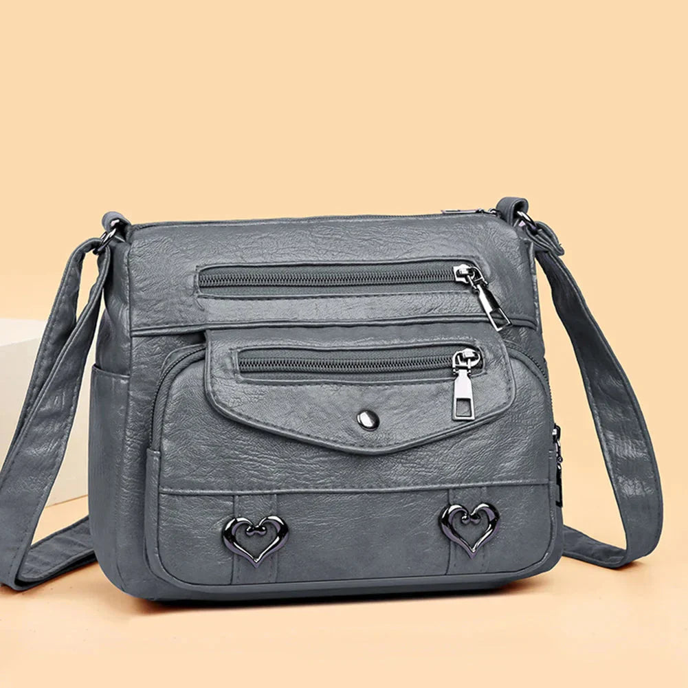 Borsa Tracolla Donna in Pelle Morbida Stile Vintage