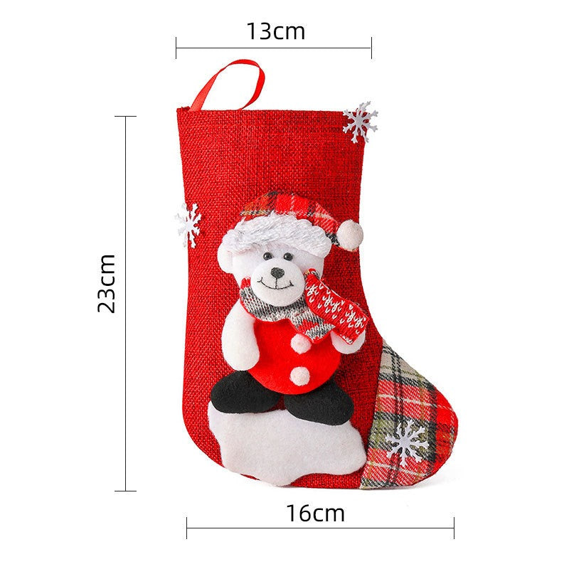 Set Calze Natalizie Decorazioni Festive Design Classico - Vesarelli