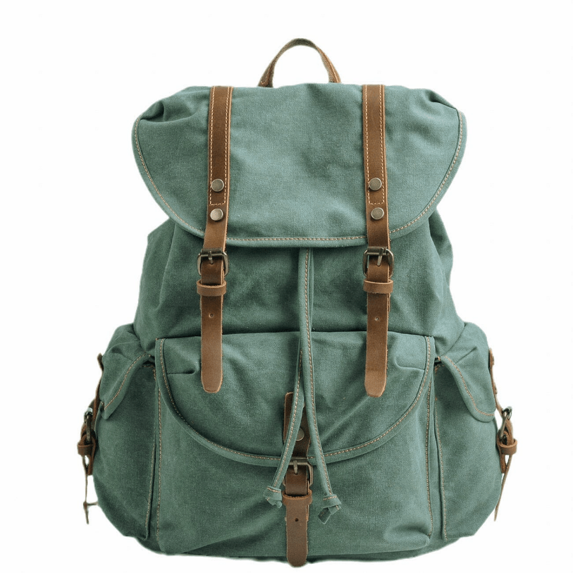 Zaino Unisex in Tela Robusta Stile Militare