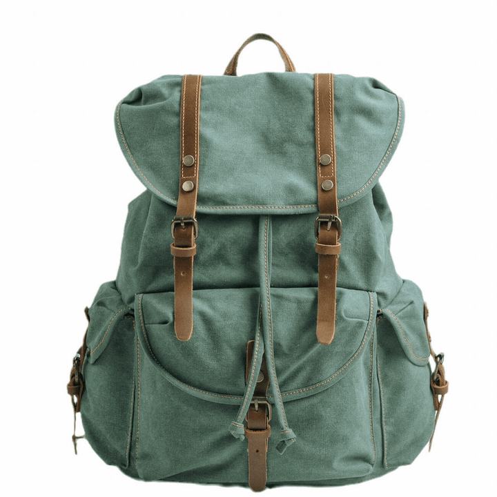 Zaino Unisex in Tela Robusta Stile Militare