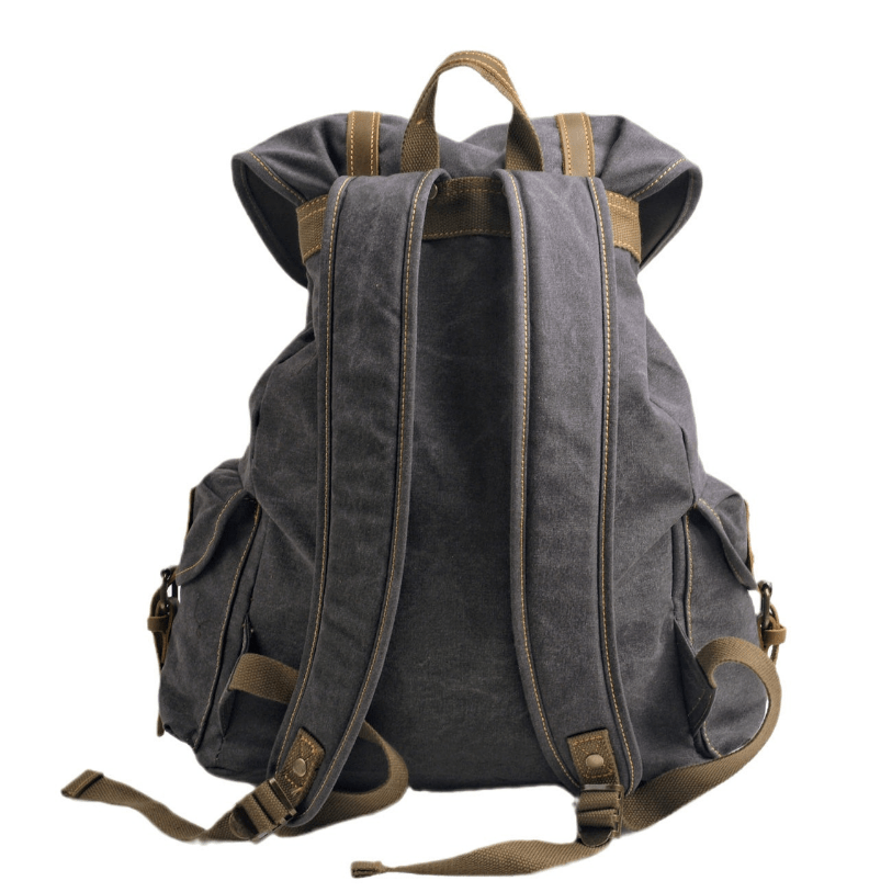 Zaino Unisex in Tela Robusta Stile Militare