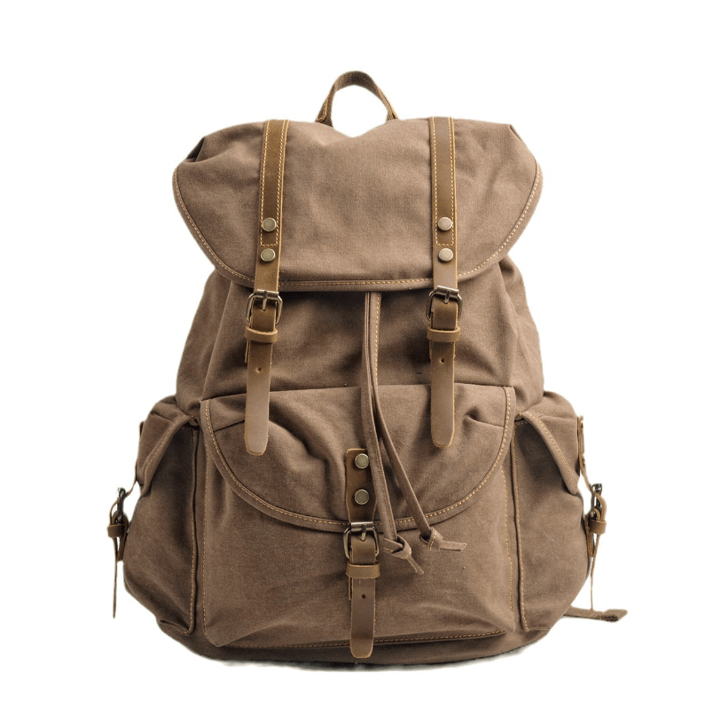 Zaino Unisex in Tela Robusta Stile Militare