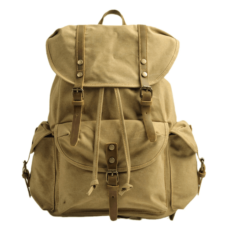 Zaino Unisex in Tela Robusta Stile Militare