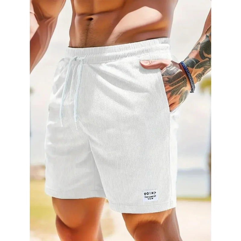 Shorts Uomo Leggeri Cotone Casual con Coulisse e Tasche
