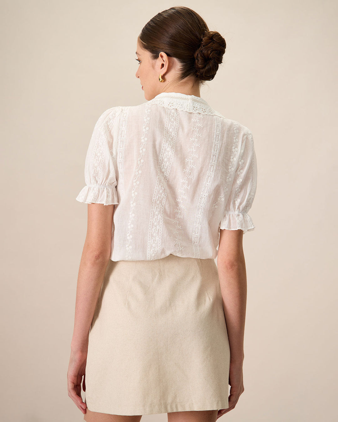 Camicetta Donna in Pizzo Ricamato Elegante