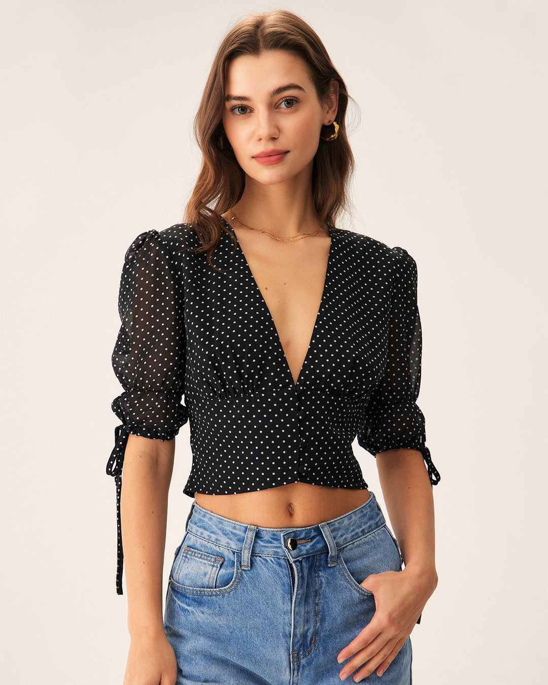 T-shirt Donna in Cotone Pois Classica