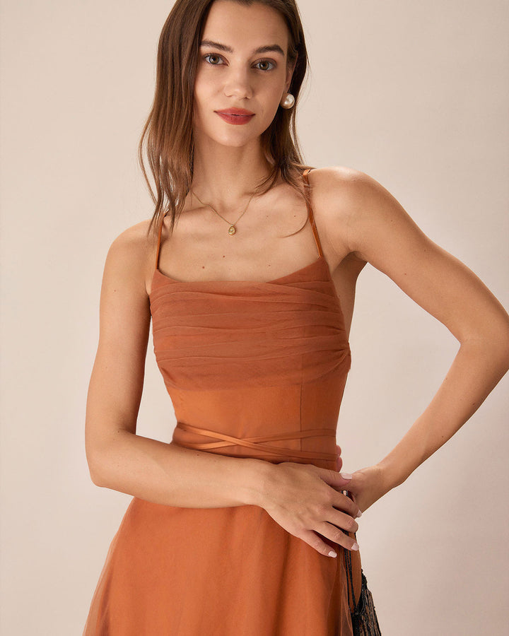 Abito Midi Donna Elegante Vestibilità Regolare