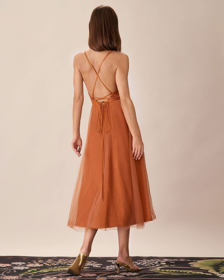 Abito Midi Donna Elegante Vestibilità Regolare