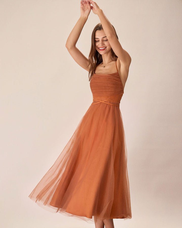 Abito Midi Donna Elegante Vestibilità Regolare