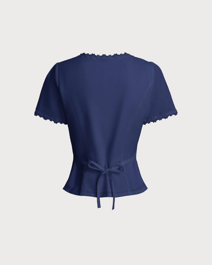 T-shirt Donna in Pizzo Vestibilità Regular