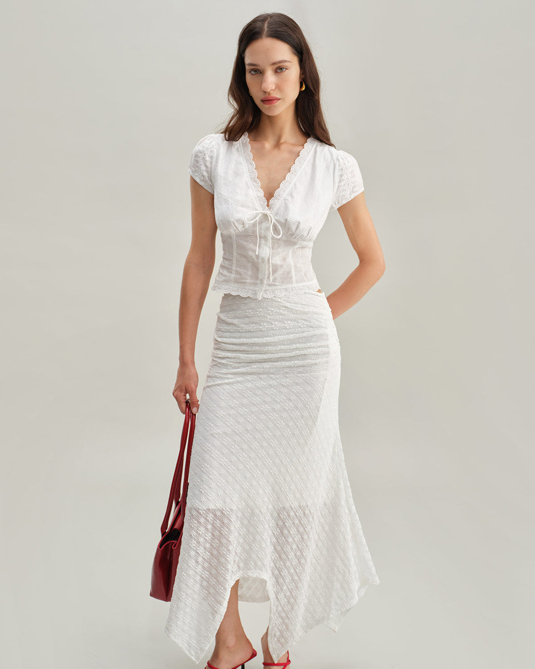 T-shirt Donna Maniche Corte Stile Raffinato - Vesarelli