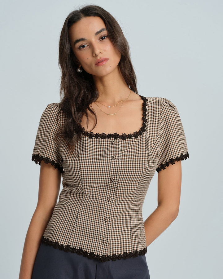 T-shirt Donna Scollo Quadrato Vestibilità Raffinata - Vesarelli