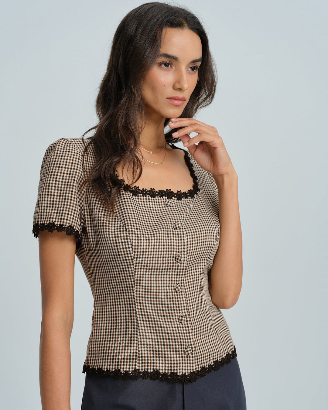 T-shirt Donna Scollo Quadrato Vestibilità Raffinata - Vesarelli
