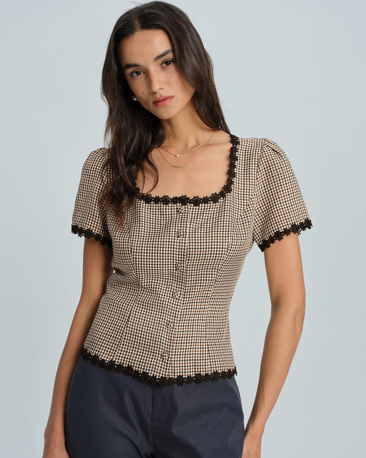 T-shirt Donna Scollo Quadrato Vestibilità Raffinata - Vesarelli
