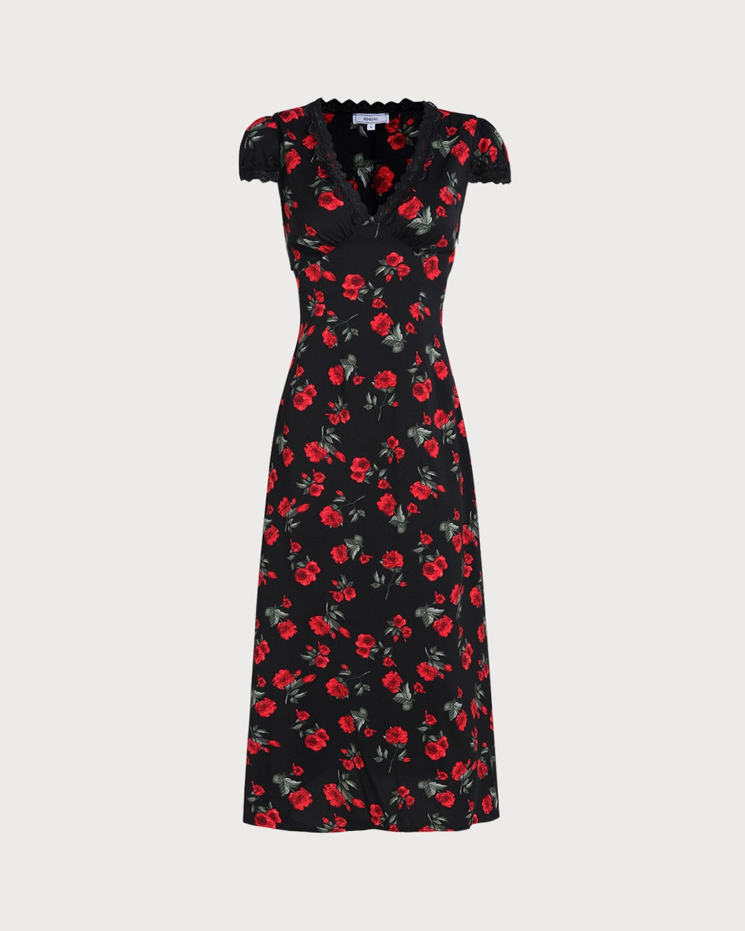 Abito Midi Donna Scollo a V Tessuto Leggero Estivo