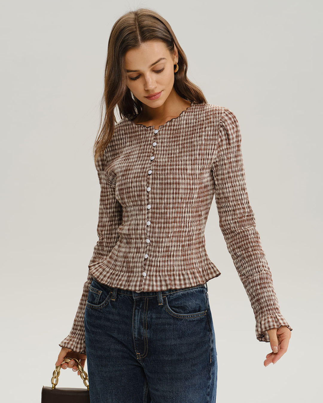 T-shirt Donna Maniche a Sbuffo Stile Raffinato