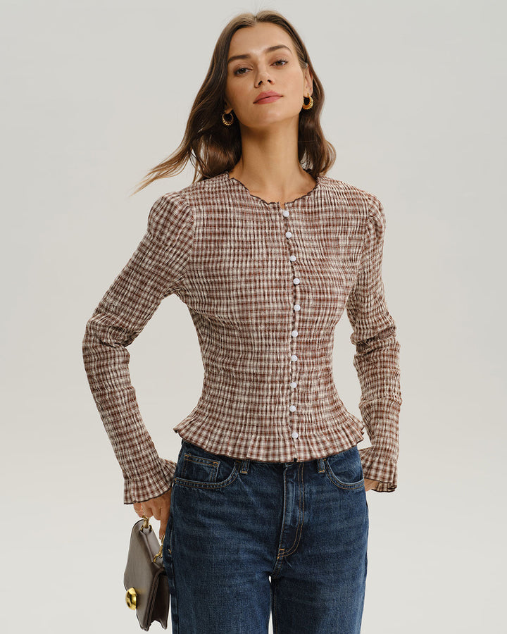T-shirt Donna Maniche a Sbuffo Stile Raffinato