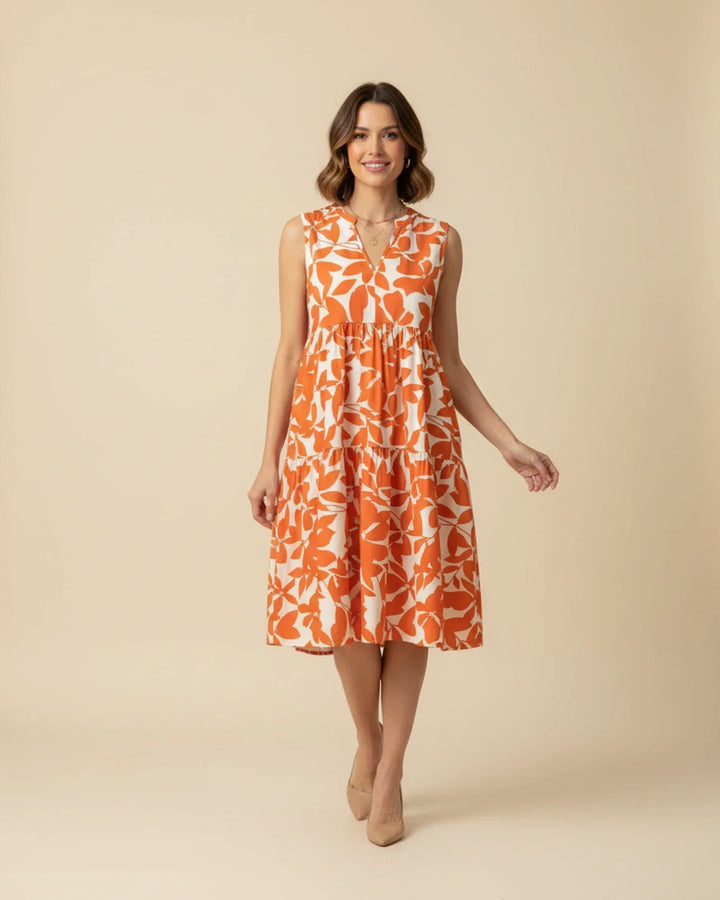 Abito Midi Donna Smanicato A-Line Stile Estivo