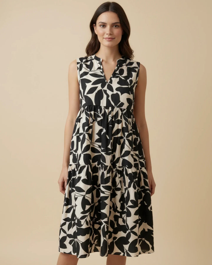 Abito Midi Donna Smanicato A-Line Stile Estivo
