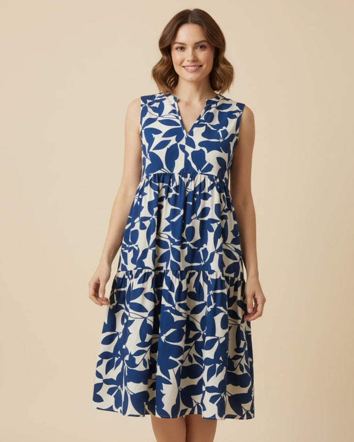 Abito Midi Donna Smanicato A-Line Stile Estivo