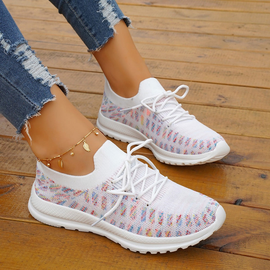 Sneakers Donna in Maglia Traspirante Comode Slip-On
