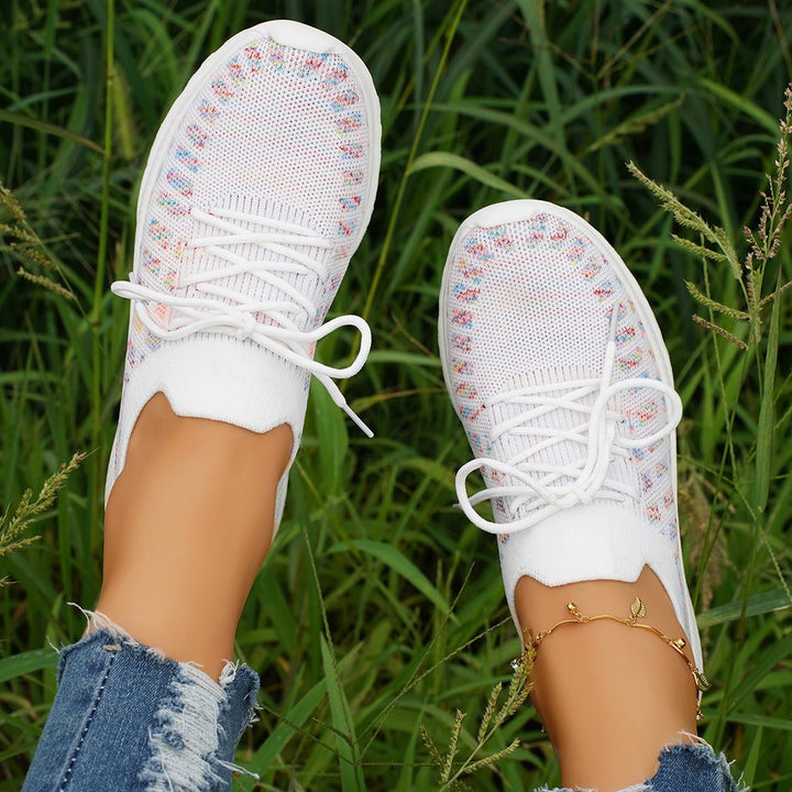 Sneakers Donna in Maglia Traspirante Comode Slip-On