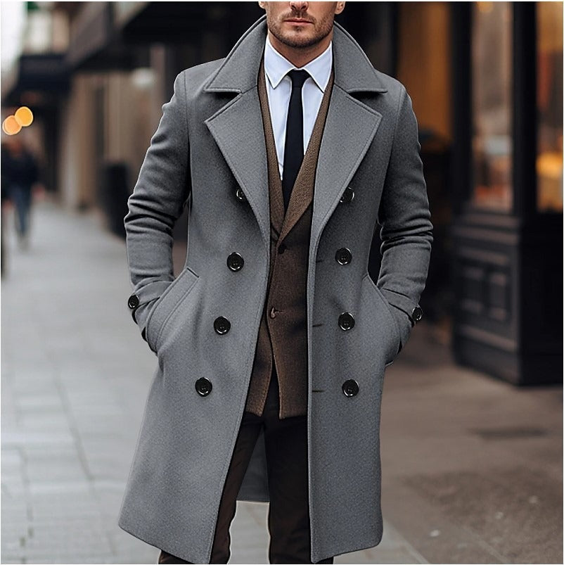 Cappotto Doppiopetto Uomo Estivo Vestibilità Classica
