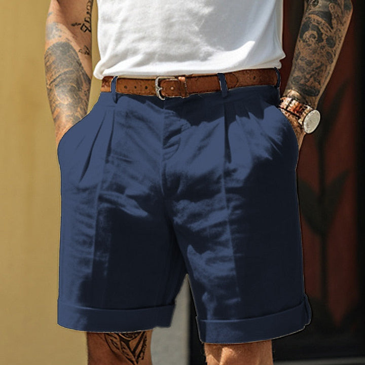 Pantaloncini Uomo Classici in Lino e Cotone Regular